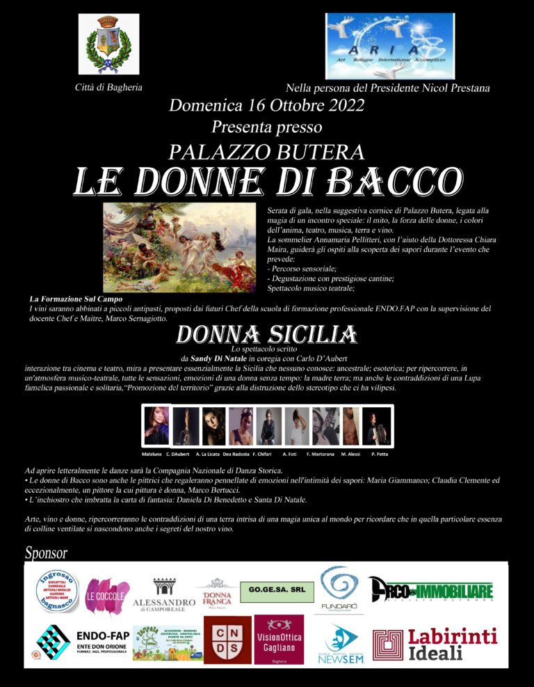 “Le donne di Bacco” kermesse dedicata a vino, donne, teatro e musica
