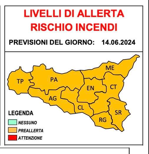 Bollettino allerta incendi e ondate di calore Pre Allerta