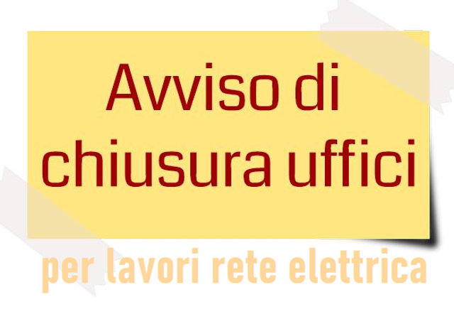 Domani, martedì 5 marzo, tutti gli uffici di villa Butera resteranno chiusi per mancanza programmata di energia elettrica per lavori da parte di Enel