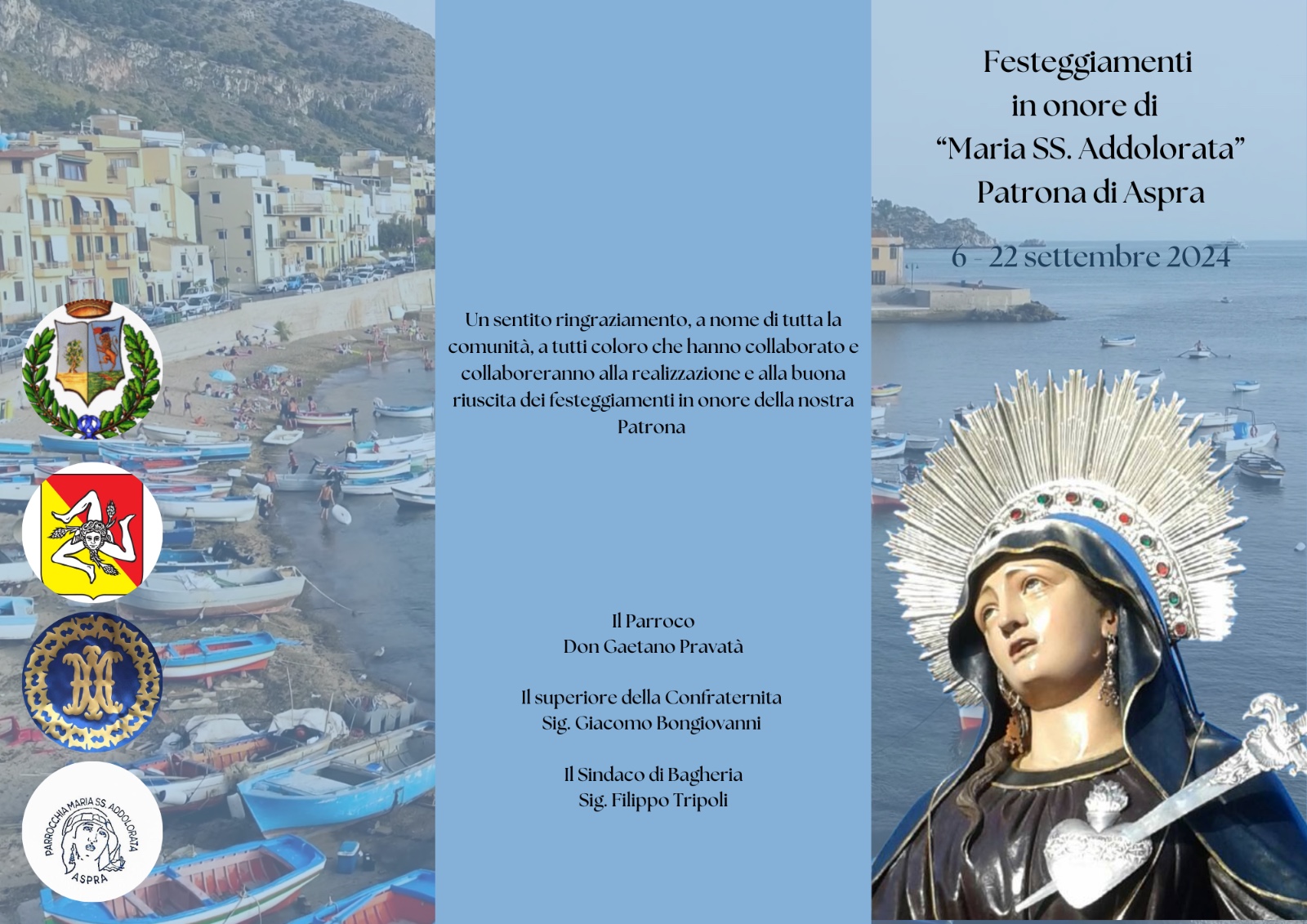 Aspra si prepara a celebrare la sua Santa Patrona. Dal 8 al 15 settembre, un ricco programma di eventi religiosi, musicali e di svago