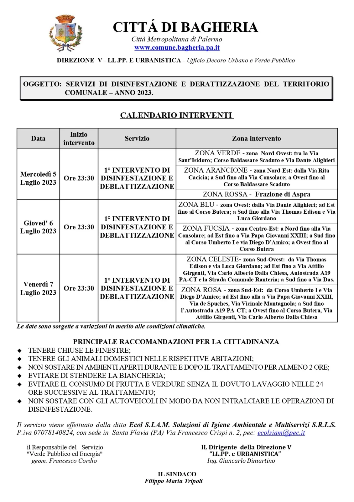 locandina derattizzazione