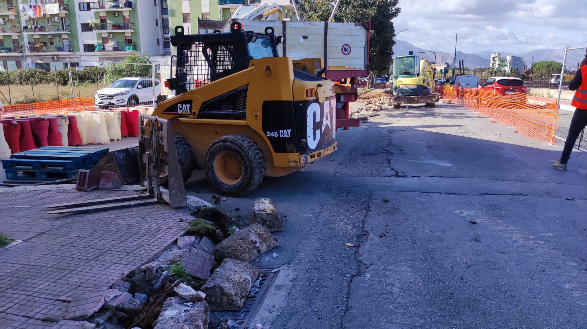 Lavori di riqualificazione via Libertà 14