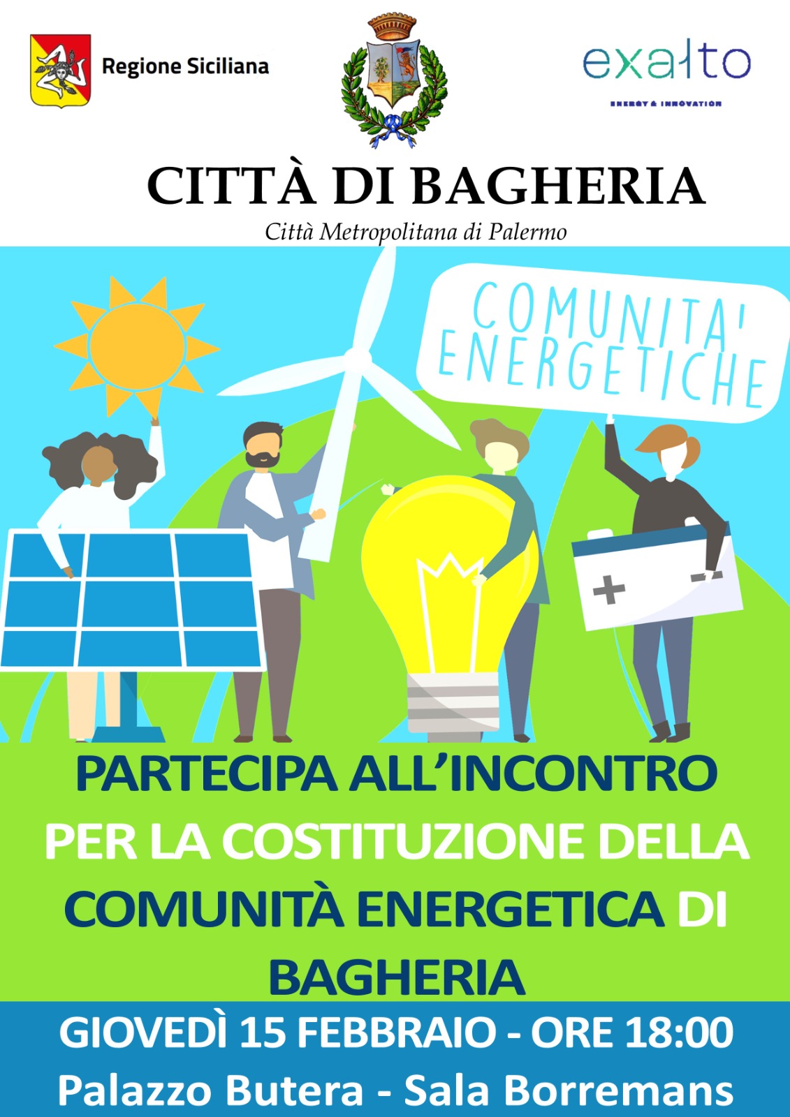 Energia sostenibile e rinnovabile: la costituzione di una comunità di energie rinnovabili e solidali. Incontro a villa Butera
