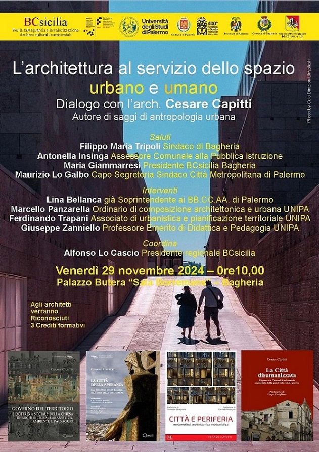 Bagheria, “L’architettura al servizio dello spazio umano”: dialogo con Cesare Capitti, autore di saggi di antropologia urbana.