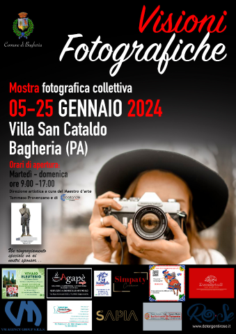 "Visioni fotografiche" mostra collettiva a villa San Cataldo dal 5 al 25 gennaio 2024