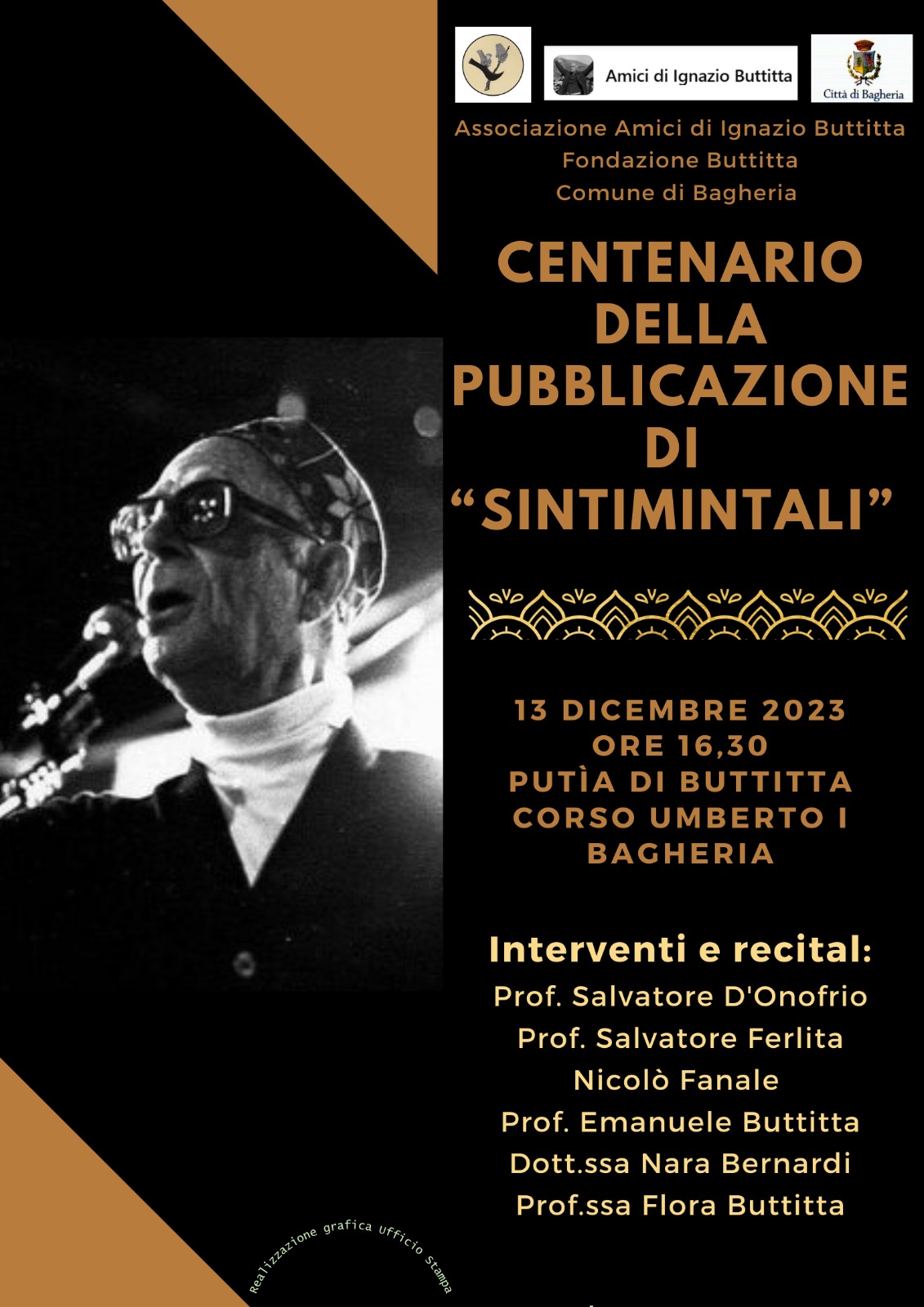 Un seminario con recital per festeggiare i 100 anni di "Sintimintali" di Ignazio Buttitta presso la putìa 
