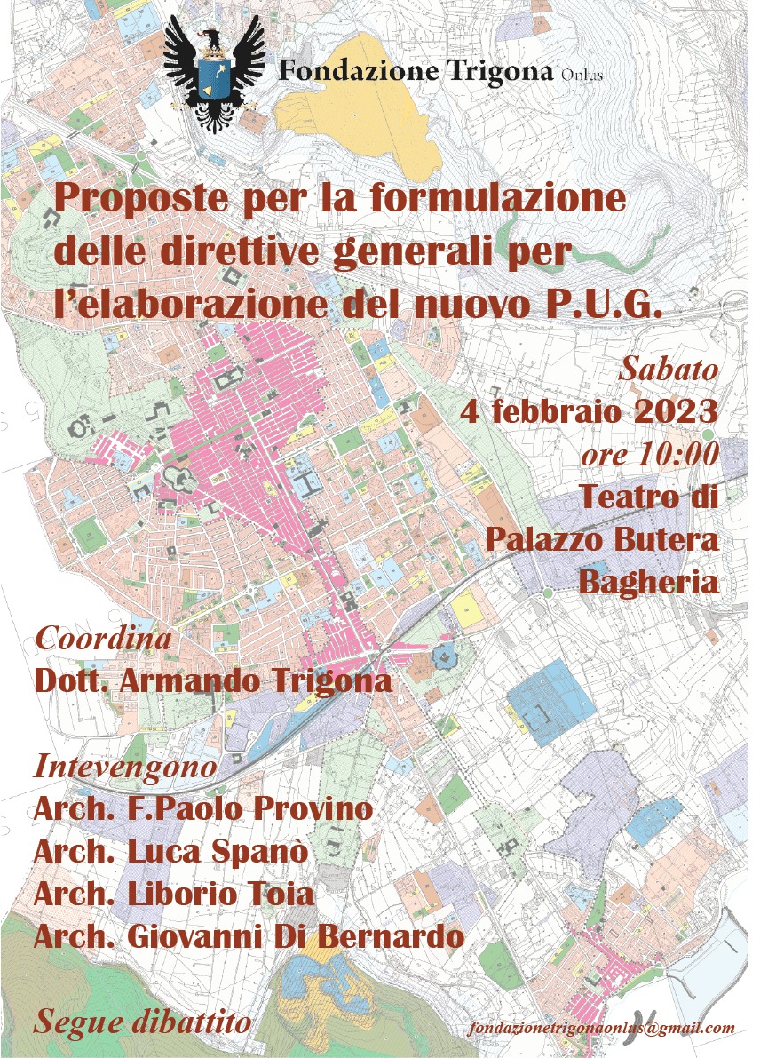 Proposte per la formulazione delle Direttive Generali per l'elaborazione del nuovo P.U.G.  Sabato  04/01/2023,