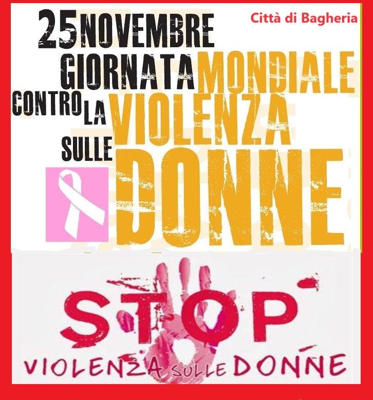 25 novembre: Giornata internazionale per l’eliminazione della violenza contro le donne. Gli appuntamenti a Bagheria