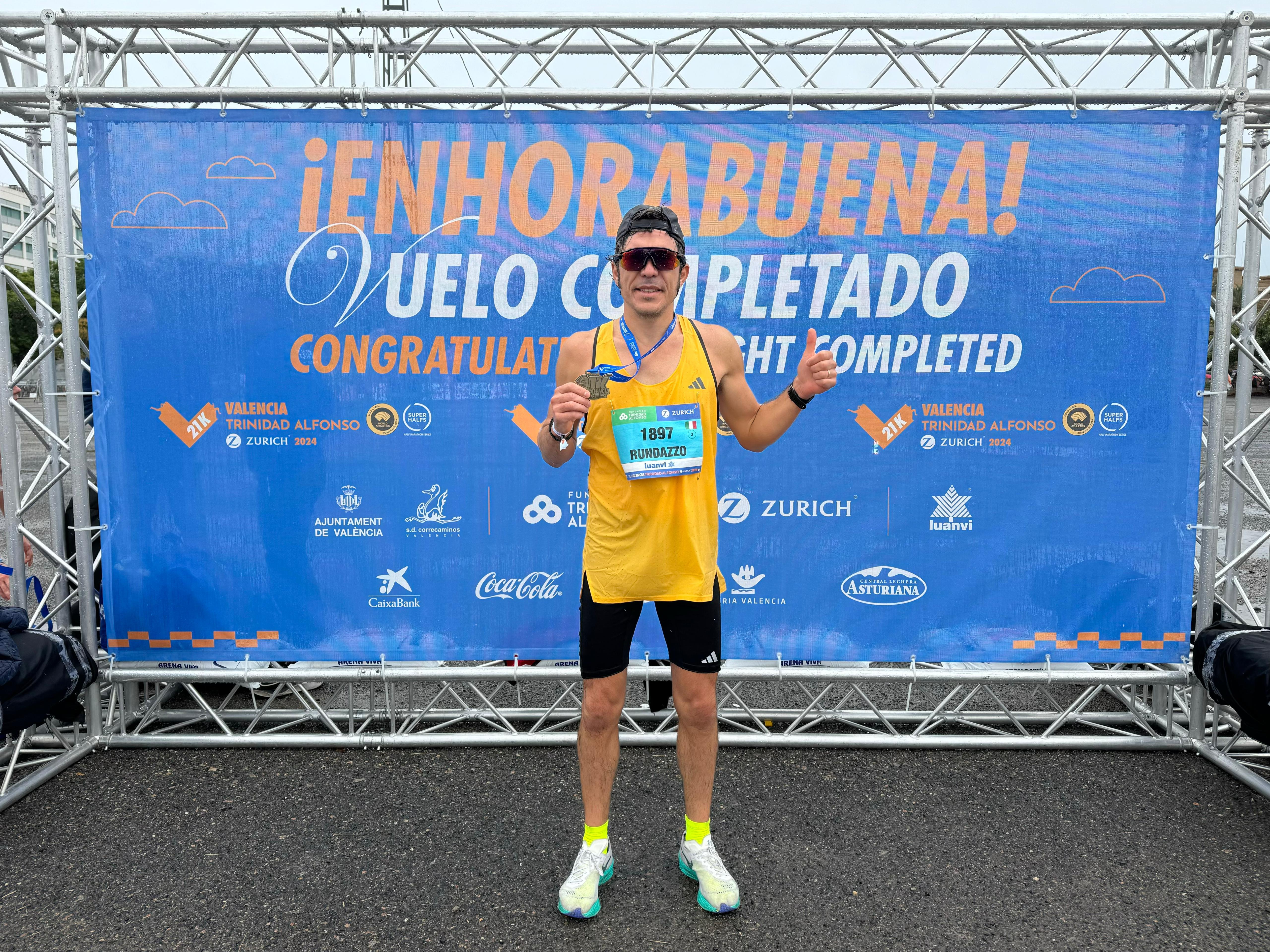 Federica Cernigliaro record alla mezza maratona di Valencia.