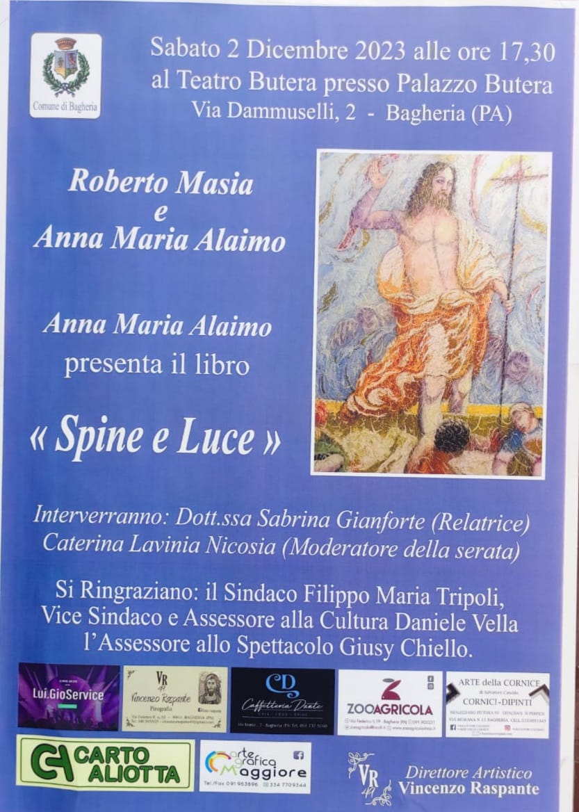 Presentazione del libro: “Spine e luce” al teatro di villa Butera.