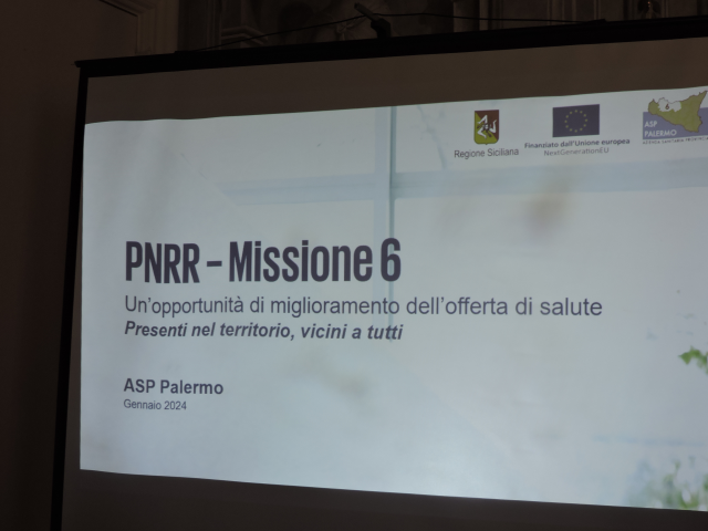 Sanità: Presentati dall'ASP di Palermo gli interventi del PNRR per rafforzare il sistema sanitario nazionale: a Bagheria presto la Casa di comunità