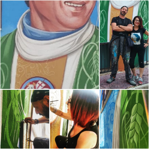 A Godrano inaugurato il murales dedicato a Padre Pino Puglisi.