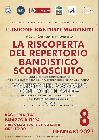 Concerto a palazzo Butera domenica 8 gennaio 2023.