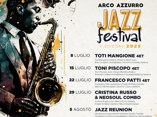 Al via la sesta edizione dell’ “Arco Azzurro Festival Jazz”.  Musica al tramonto.