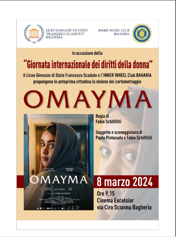 Anteprima cittadina del corto “Omayma” di Fabio Schifilliti con cosceneggiatura del bagherese Paolo Pintacuda.