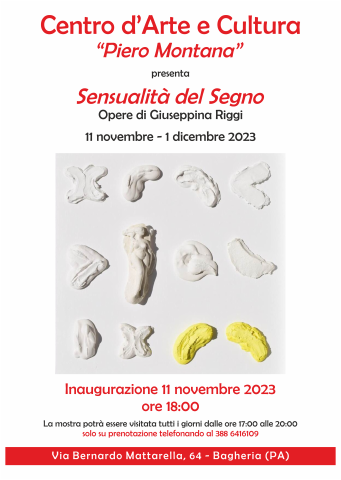 “Sensualità del segno”. Mostra di Giuseppina Riggi : Al centro d'arte e cultura “Piero Montana”.